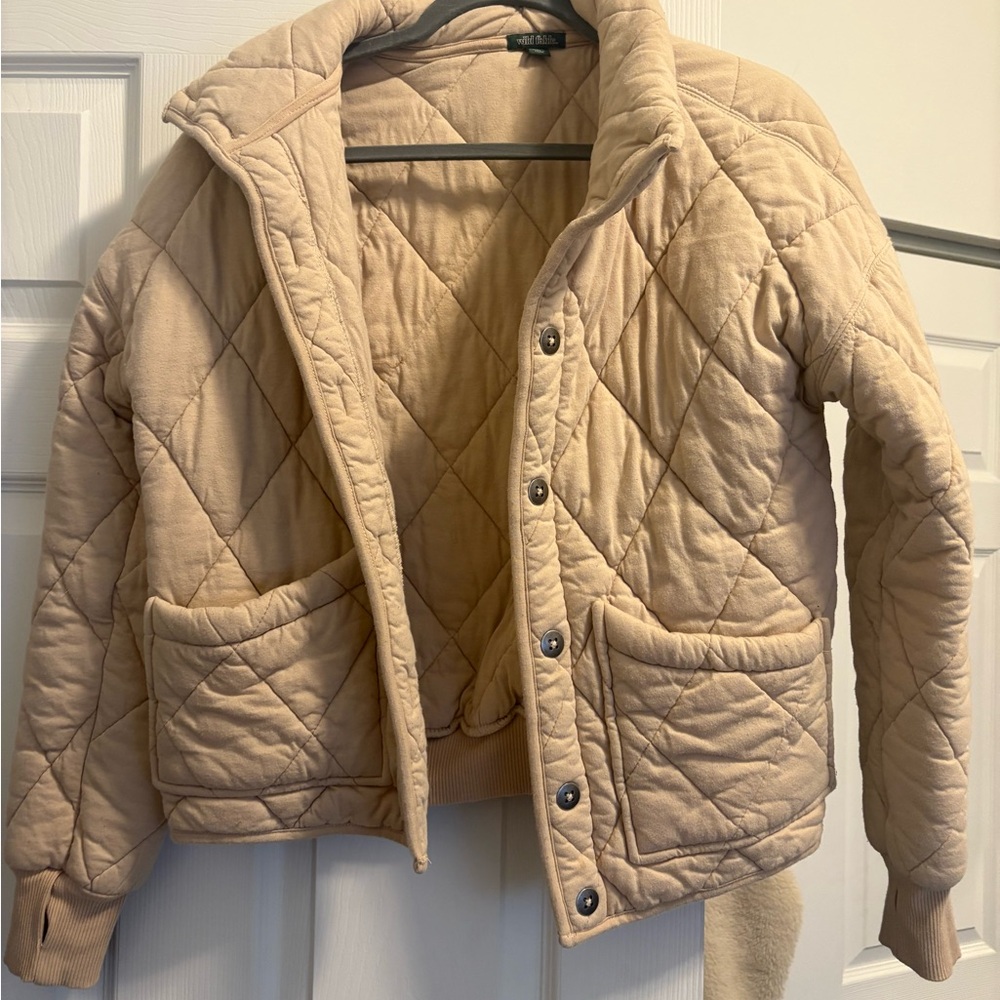 Wild Fable Beige Quilted Jacket